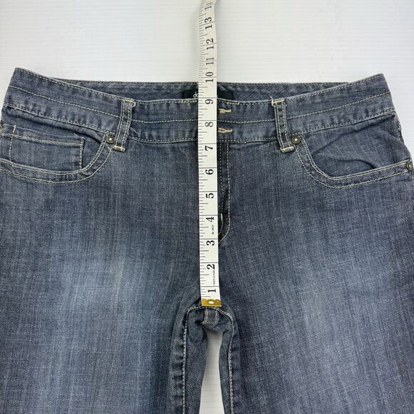 Daisy Fuentes Moda Jeans Women’s Sz 12 Bootcut Low Rise Denim Blue Y2K Style - Picture 7 of 12